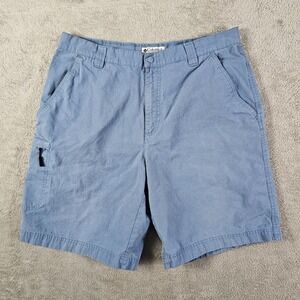 Columbia Cargo Shorts Cotton Blue Men's Size 36‎ Outdoor Casual Hiking Summer